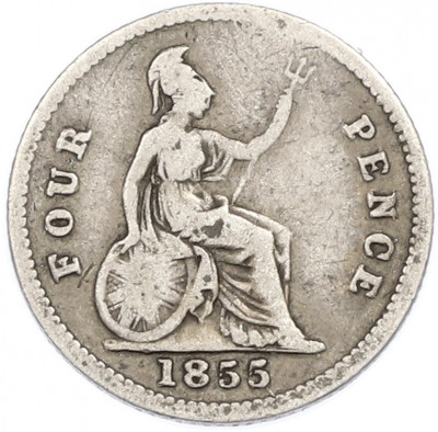 4 пенса 1855 года Великобритания