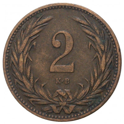 2 филлера 1902 года Венгрия