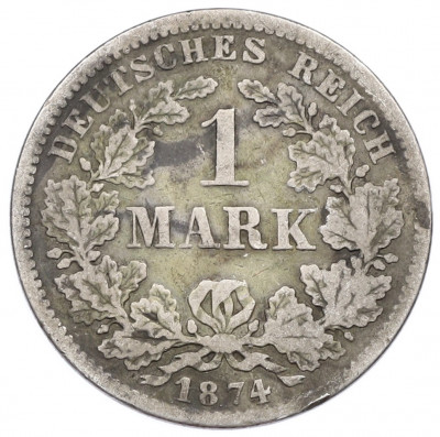 1 марка 1874 года F Германия