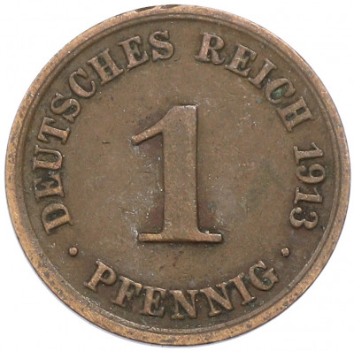 1 пфенниг 1913 года A Германия