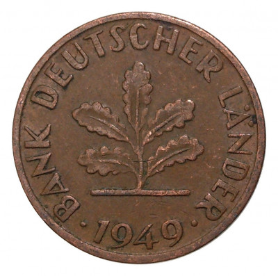 1 пфенниг 1949 года F Германия