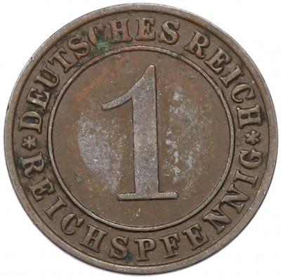 1 рейхспфенниг 1925 года E Германия