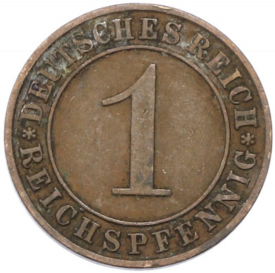 1 рейхспфенниг 1928 года A Германия