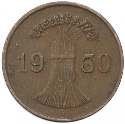 1 рейхспфенниг 1930 года A Германия