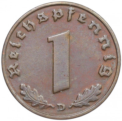 1 рейхспфенниг 1937 года D Германия