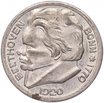 10 пфеннигов 1920 года Германия — город Бонн «Бетховен» (Нотгельд)