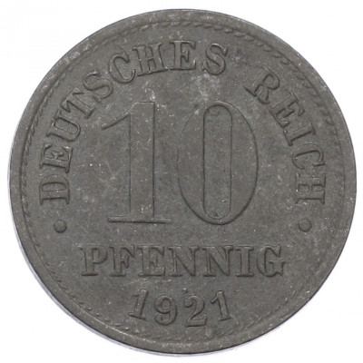 10 пфеннигов 1921 года Германия