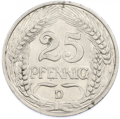 25 пфеннигов 1912 года D Германия