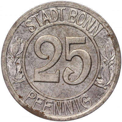 25 пфеннигов 1920 года Германия — город Бонн «Бетховен» (Нотгельд)