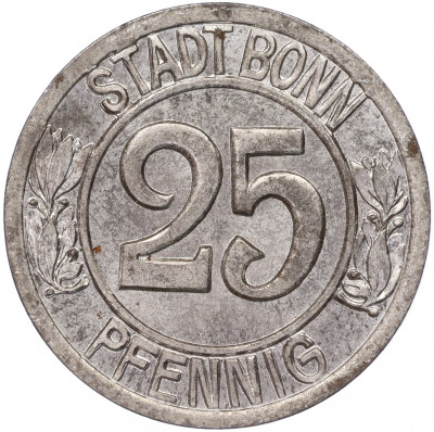 25 пфеннигов 1920 года Германия — город Бонн «Бетховен» (Нотгельд)
