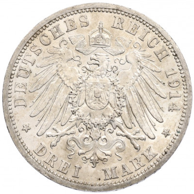 3 марки 1914 года Германия (Пруссия)