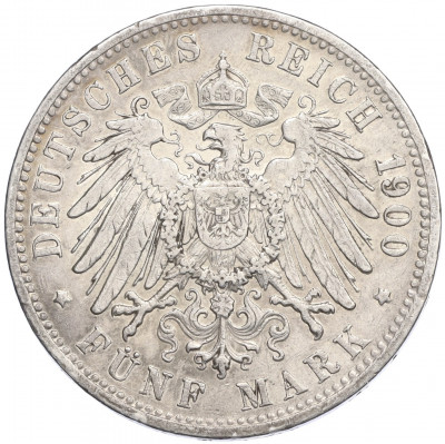 5 марок 1900 года G Германия (Баден)