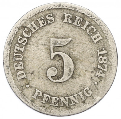 5 пфеннигов 1874 года A Германия