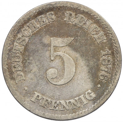 5 пфеннигов 1876 года G Германия