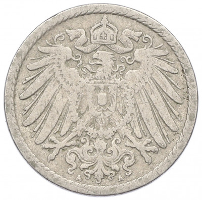 5 пфеннигов 1900 года A Германия