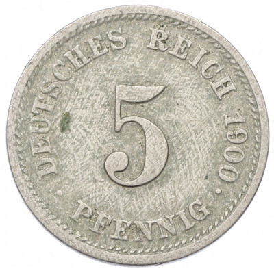 5 пфеннигов 1900 года D Германия