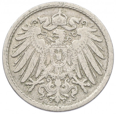 5 пфеннигов 1900 года D Германия