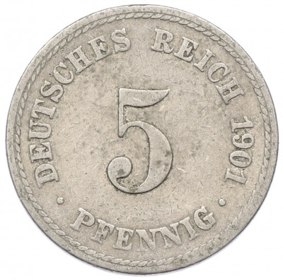 5 пфеннигов 1901 года A Германия