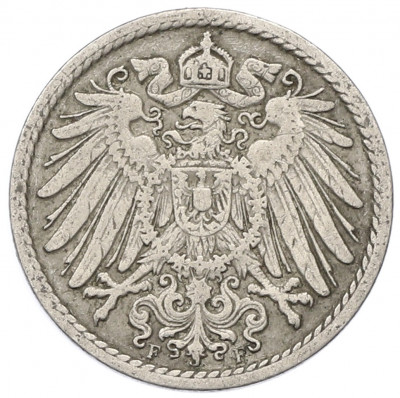 5 пфеннигов 1905 года F Германия