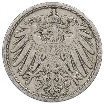 5 пфеннигов 1908 года A Германия