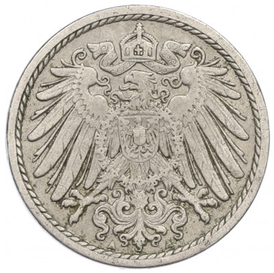 5 пфеннигов 1908 года A Германия