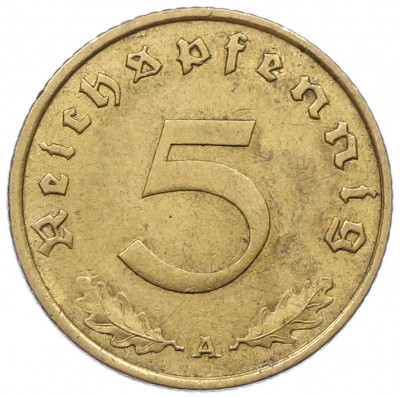 5 рейхспфеннигов 1938 года A Германия