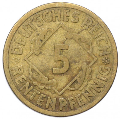 5 рентенпфеннигов 1924 года A Германия