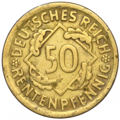 50 рентенпфеннигов 1924 года D Германия