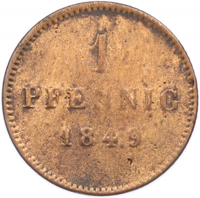 1 пфенниг 1849 года Бавария