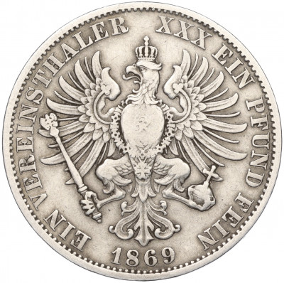 1 союзный талер 1869 года Пруссия
