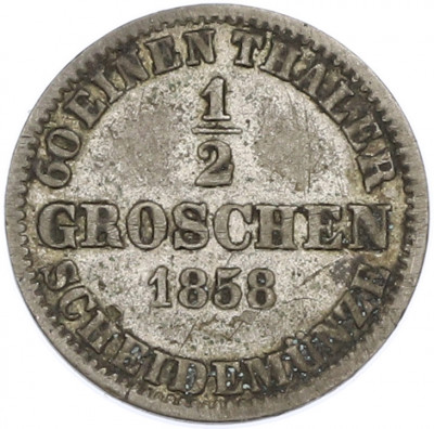 1/2 гроша 1858 года Ганновер