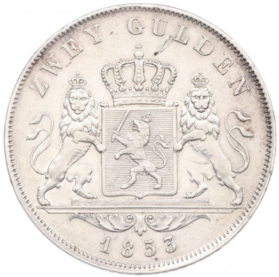 2 гульдена 1853 года Гессен-Дармштадт