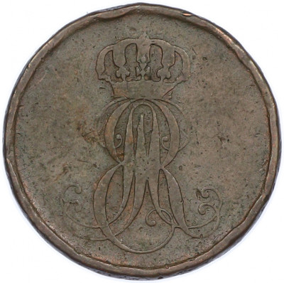 2 пфеннига 1851 года B Ганновер