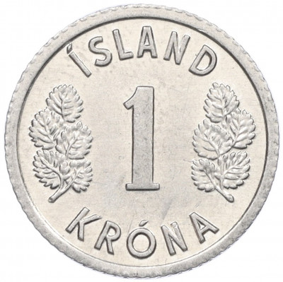 1 крона 1976 года Исландия