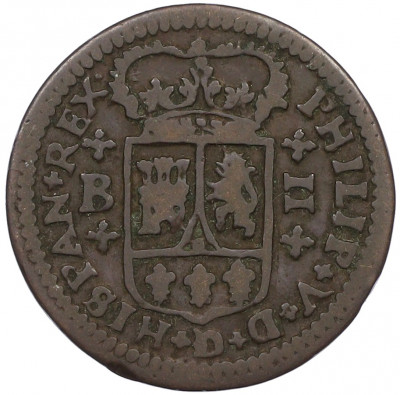 2 мараведи 1720 года Испания (Филипп V)