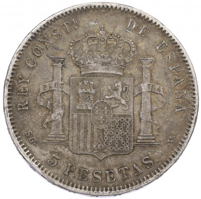 5 песет 1898 года Испания