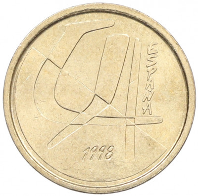 5 песет 1998 года Испания