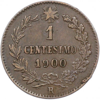 1 чентезимо 1900 года Италия