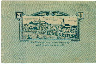 20 геллеров 1920 года Австрия — Вайтра (Нотгельд)