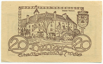 20 геллеров 1920 года Австрия — Вельс (Нотгельд)