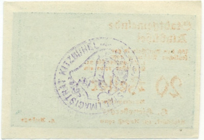 20 геллеров 1920 года Австрия — Кицбюэль (Нотгельд)
