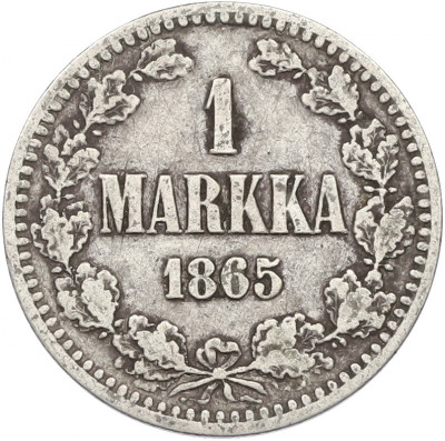 1 марка 1865 года Русская Финляндия