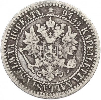 1 марка 1865 года Русская Финляндия