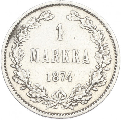 1 марка 1874 года Русская Финляндия