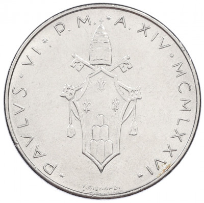 100 лир 1976 года Ватикан