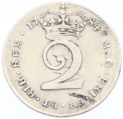 2 пенса 1784 года Великобритания
