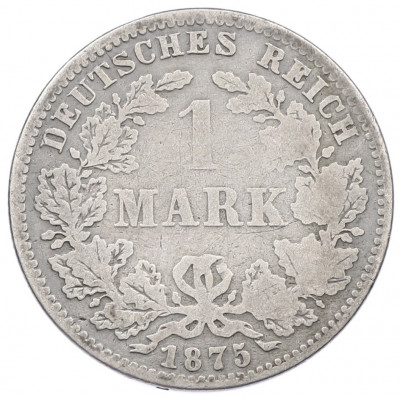 1 марка 1875 года J Германия