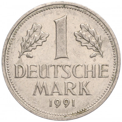 1 марка 1991 года J Германия