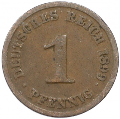 1 пфенниг 1899 года J Германия