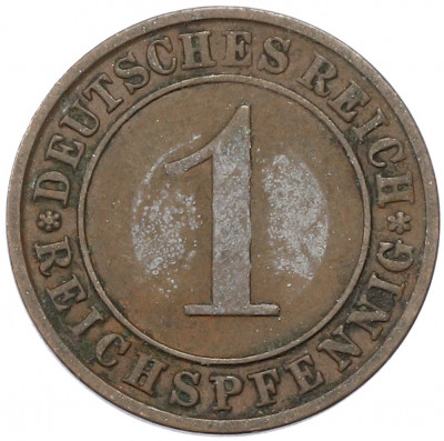1 рейхспфенниг 1925 года A Германия